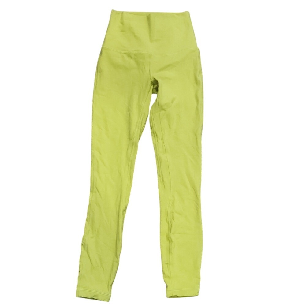 Lululemon Align High Rise Waist Pant 25" Yellow Serpentine O XS‎ Sporty Bright